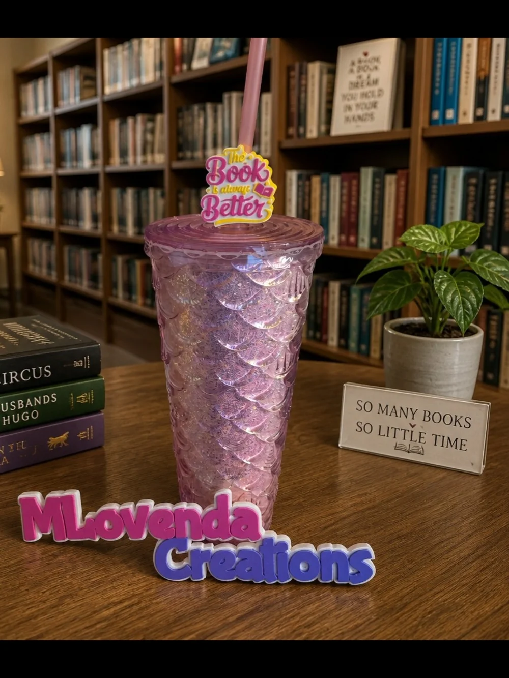 The Book is Always Better Straw Toppers